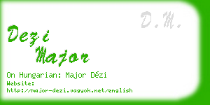 dezi major business card