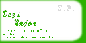 dezi major business card